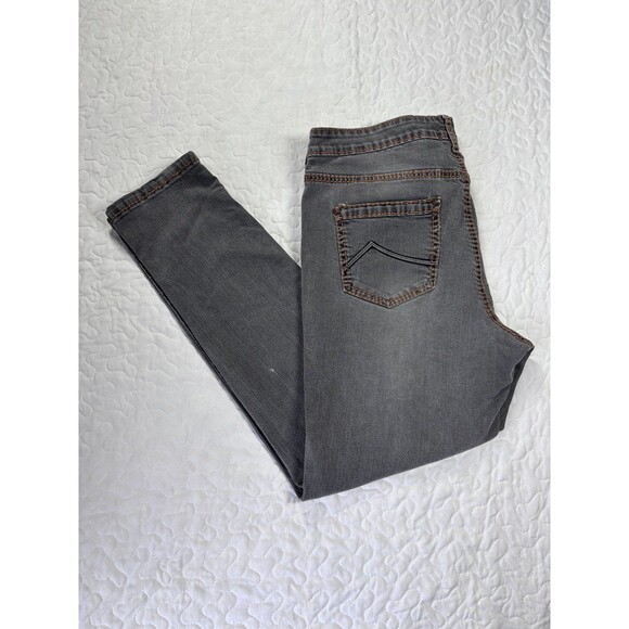 I Jeans by Buffalo Grey Wash Denim Distressed Skinny Jeans size 14 - Picture 2 of 7